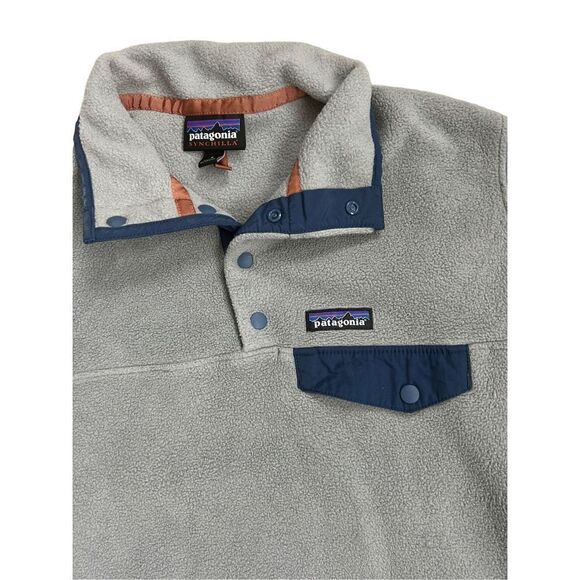 Patagonia Synchilla Snap T Fleece Pullover Jacket Gray Men's Small - Picture 2 of 6